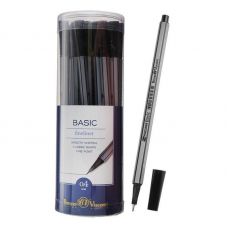 Ручка капиллярная Bruno Visconti "Basic. Fineliner" 0,4мм, черная