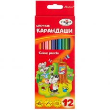 Цветные карандаши 12шт ГАММА "Мультики"