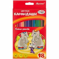 Цветные карандаши 18шт ГАММА "Мультики"