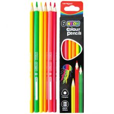 Цветные карандаши 6шт Keyroad NEON, треугольные