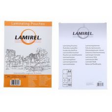 Пленка для ламинирования Lamirel А4 100мкм 100шт глянцевая