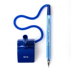 Ручка шариковая на подставке M&G, 0,7мм, синяя