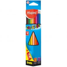 Цветные карандаши 12шт Color Peps + точилка
