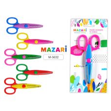 Ножницы детские фигурные Mazari 135мм, 6 дизайнов в ассортименте