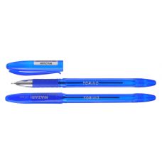 Ручка шариковая синяя Mazari TORINO 0,7мм, резиновый грип, масляные чернила