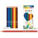Цветные пластиковые карандаши MELODY, 12цв, шестигранный корпус