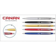 Ручка автоматическая синяя Montex Canan, металлическая корпус, ассорти