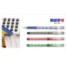 Ручка шариковая синяя Montex Megatop Dx, металлический клип, корпус ассорти