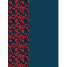 Тетрадь 80л "Цветы на синем фоне", 163x205мм, интегральный переплет, КЛЕТКА