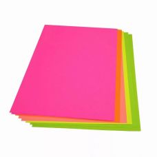 Бумага цветная неоновая А4 80г/м2, 1 лист, ассорти