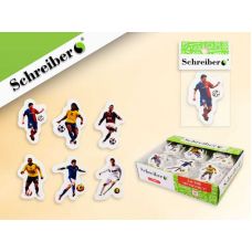 Ластик Schreiber "Футболисты", ассорти 6 дизайнов