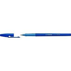 Ручка шариковая STABILO Liner 808 F cиний тонированный корпус, синий стержень арт.808F5041