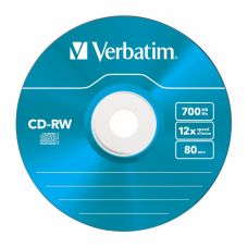 Диск CD-RW 700 Мб 8-12х перезаписываемый Slim Verbatim