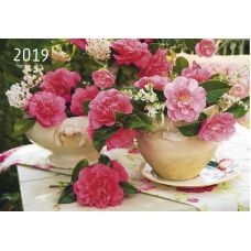 Календарь настенный квартальный на 2019г (3 пружины) Цветы